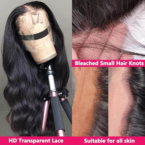13x6 Full Lace Front Wigs Human Hair 18 Inch Body Wave 13x6 Full Lace Frontal Wig Human Hair Pre Plucked 180 Density HD Lace Front Wigs Human Hair Wigs for Women Glueless Wig Human Hair