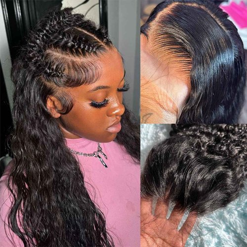 Bling Hair Princess 20 Inch Deep Wave Lace Front Wigs Human Hair 200 Density 13x6 Transparent Lace Frontal Wigs Human Hair Pre Plucked Deep Curly Human Hair Wig