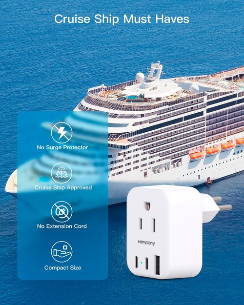 HANYCONY Switzerland Power Travel Plug Adapter, Type J Power Adapter with 2 Outlets 3 USB Ports(2 USB C) for US to Swiss Switzerland Liechtenstein Rwanda