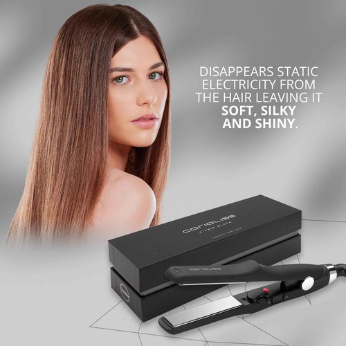 CORIOLISS C Trip Mini | Hair Straighteners for Women | Titanium| Flat Iron | Professional with Temperature Control (Black Soft Touch)