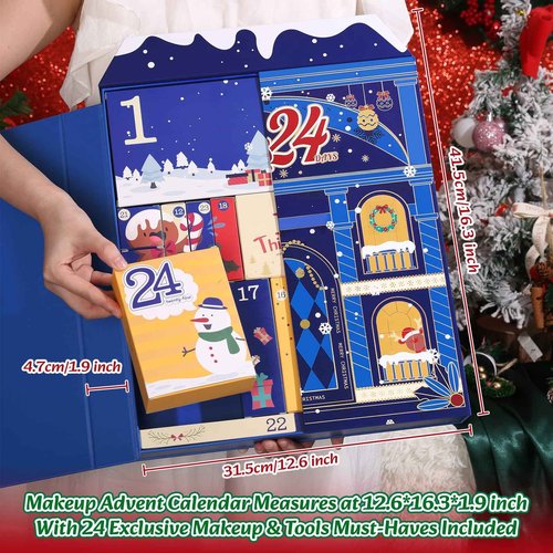 UCANBE Luxury Makeup Advent Calendar 2025, 24 Days Christmas Makeup Gift Set for Adult Women & Teen Girls, 2025 Xmas Beauty & Cosmetic Countdown Calendar Holiday Surprise Limited-Edition Make Up Gifts Kit