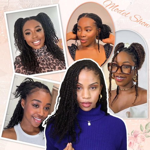 Afro Kinkys Bulk Human Hair -22 Inch 50g 4c Kinky Curly Bundles Human Braiding Hair For Mini Twist/Dreadlocks Extensions/Braids/Locs (1B, 22 Inch(Pack of 1))
