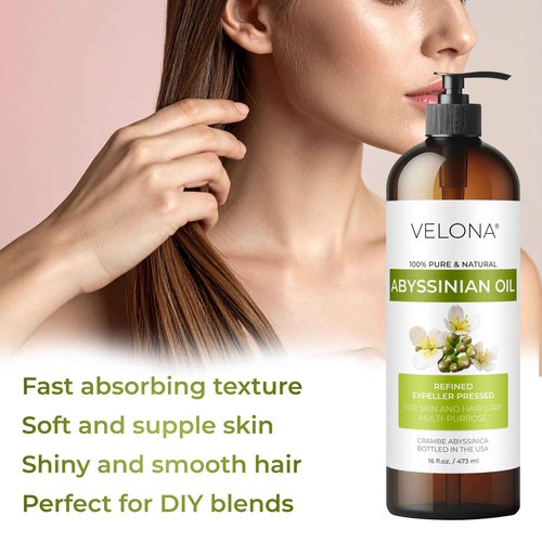velona Abyssinian Oil 64 Fl Oz | 100% Pure and Natural Carrier Oil | Hair, Body Care | Use Today - Enjoy Results