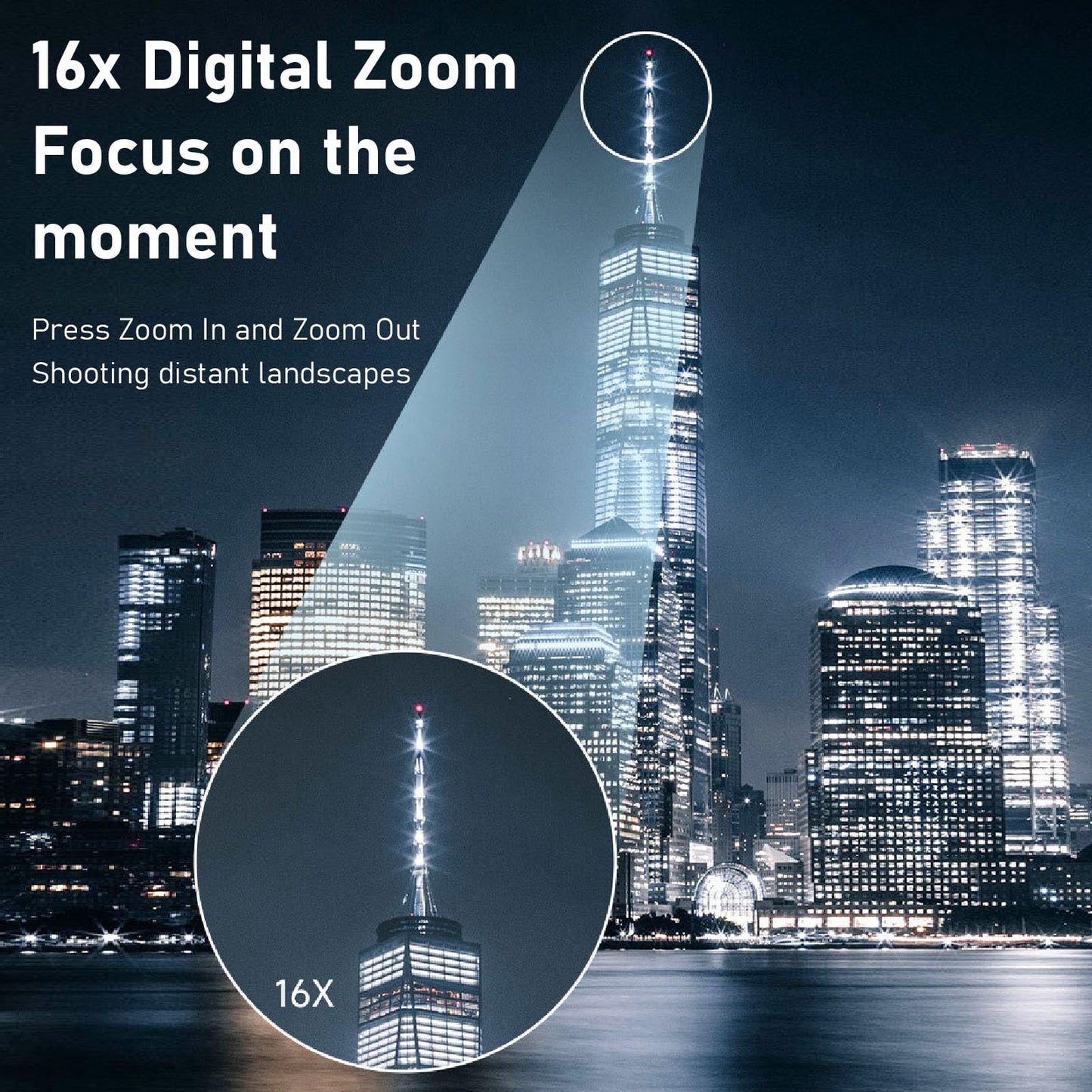 1080P Digital Camera for Photography Autofocus 16X Digital Zoom, 16MP Vlogging Camera with 180° Flip Screen Compact Camera, Support 128G Storage Card