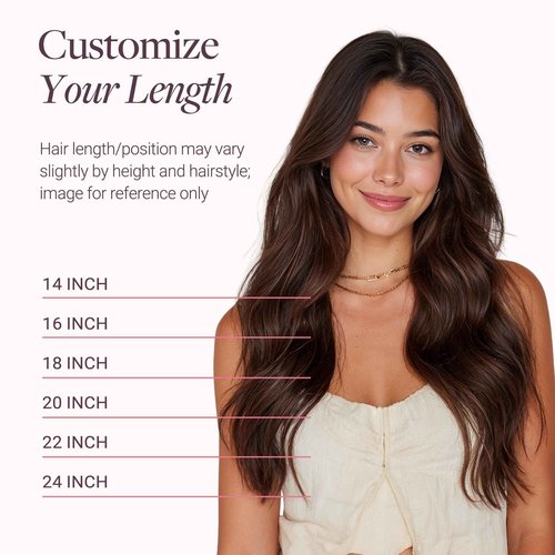 GOO GOO Wire Hair Extensions Human Hair, 4/27/4 Chocolate Brown with Caramel Blonde Balayage 16inch 95g, Invisible Wire Hair Extensions with Transparent, Seamless Fish Line Hairpiece