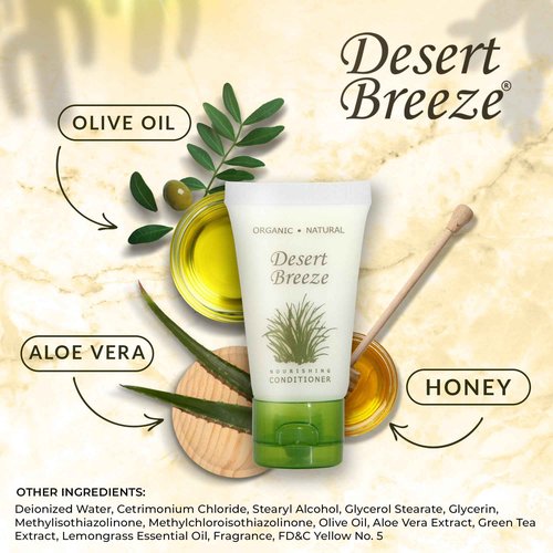 Desert Breeze Conditioner, Travel Size Hotel Toiletries, 1 oz Flip Cap (Case of 300)