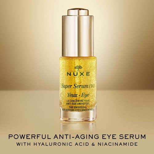NUXE Super Serum Eye with Hyaluronic Acid and Botanical Caffeine, Anti-Aging Eye Serum, 0.5 fl oz