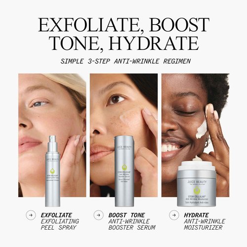 Juice Beauty Stem Cellular Anti-Wrinkle Booster Serum - 30 mL - Reduces Look of Fine Lines + Wrinkles - Enhances Skin Tone + Texture - Vegan, Cruelty Free