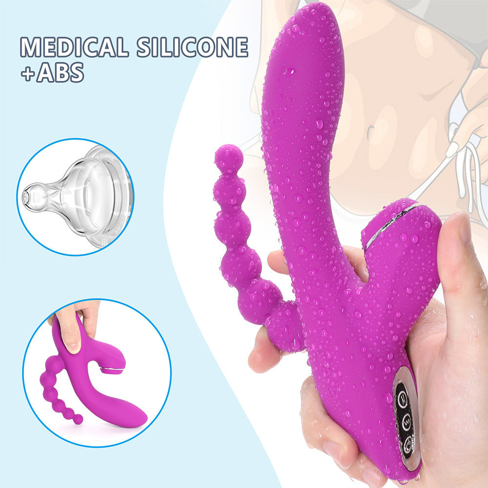 Multi-frequency Vibration Sucking Device for Women - Rechargeable Silicone Massager