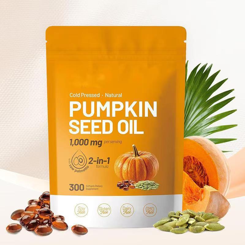 Pumpkin Seed Oil Capsules - 300 Softgels for Health & Wellness