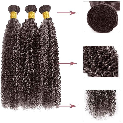 Fabimiya Bundles Human Hair Deep Wave P4/GREY Human Hair Bundles Unprocessed Brazilian Virgin Hair Bundles P4/GREY Human Hair Bundles Quick Weave Hair Extension