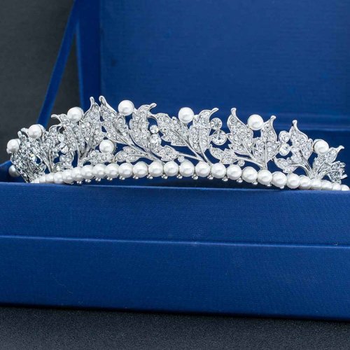 Real Austrian Rhinestone Crystals Leaves Crown Tiara for Wedding Bridal Girl Hair Accessories Jewelry SHA8622