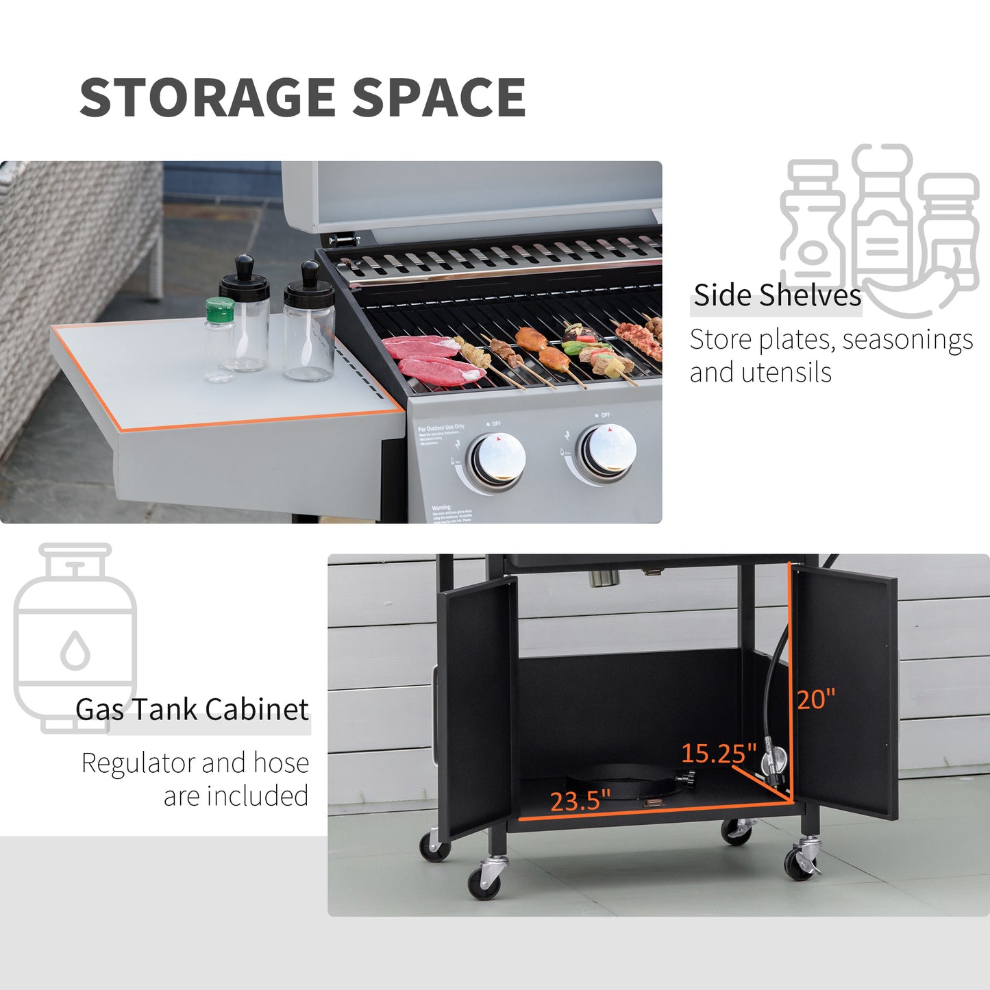 52-Inch 4-Burner Liquid Propane Gas Grill with Side Burner