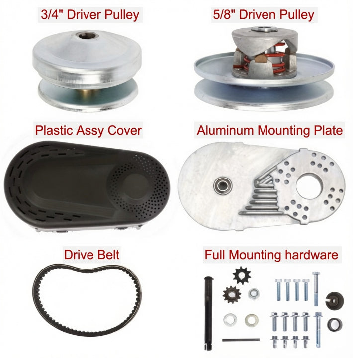 212CC Go Kart Clutch Torque Converter Kit for Motor Vehicles
