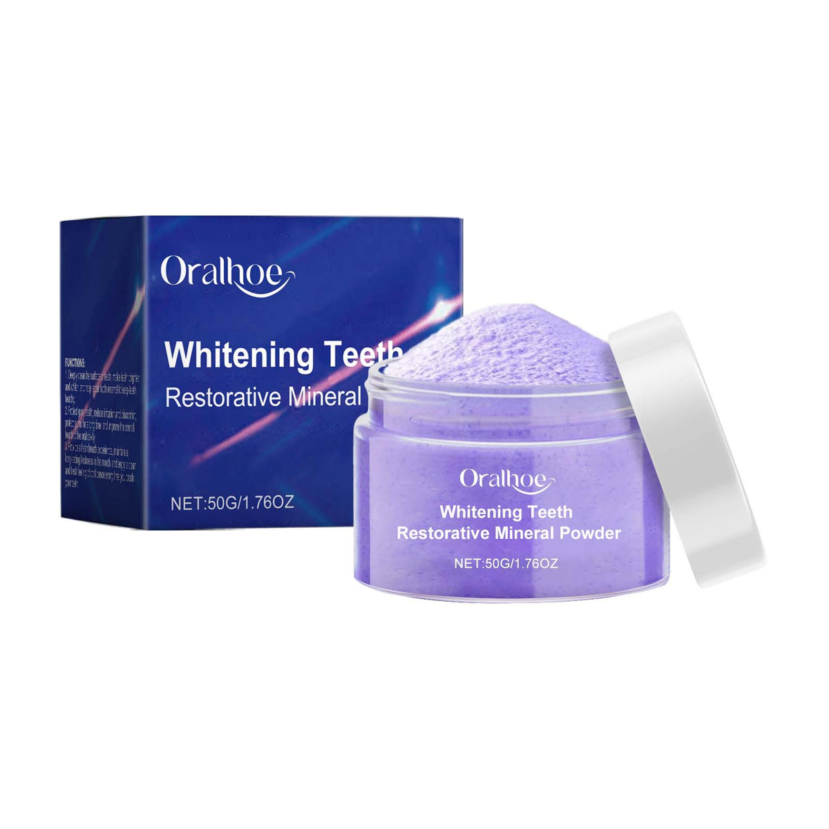 Purple Toothpowder Natural Oral Cleaning 50g Gentle Whitening & Fresh Breath