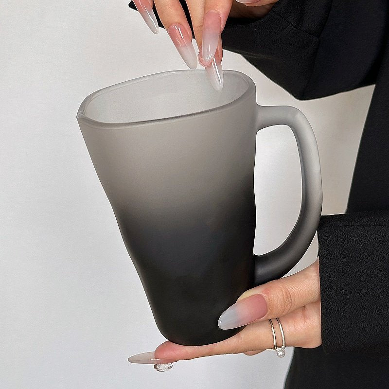 Minimalist Glass Mug 360ml - Colorful Household Drinkware Set