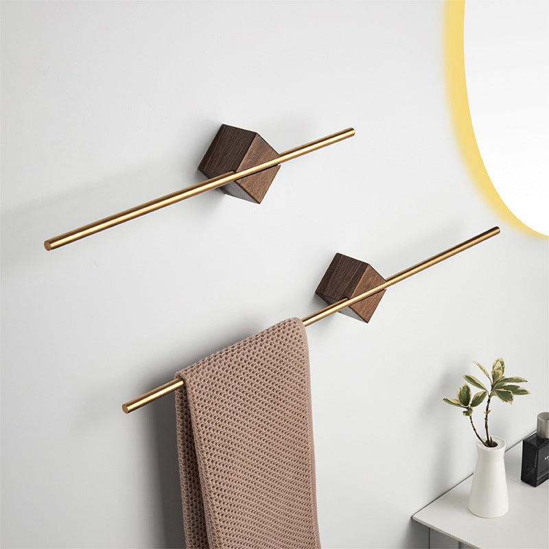 Punch Free Wall-Mounted Towel Rack Hanging Rod - Pull-Out Bathroom Organizer