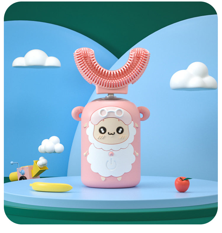 Children's Electric U-Shaped Toothbrush for 2-6 Years Old - Rechargeable & Waterproof