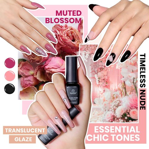 Beetles Gel Nail Polish Set - Chroma Dreams 100 Colors Polish Kit, Pink Blue Orange Purple Fall Winter Gel Nail Colors, with 5Pcs Base Top Coat Soak off UV Gel