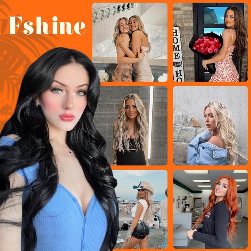 Fshine Invisible Wire Hair Extensions Real Human Hair 18 Inch Secret Wire Hair Extensions Black Roots to Black Mix Honey Blonde Adjustable Fishing Line Hair Extensions Silky Clip Ins 80G