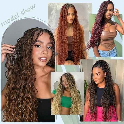 28 Inch Human Braiding Hair For Boho Braids 100g Deep Wave Bulk Human Hair For Braiding Color 1B/30 Natural Black And Brown