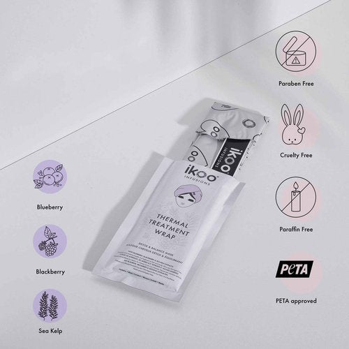 ikoo Hair Detox & Balance Thermal Treatment Wrap, Made for Excessively Dry or Damaged Hair, Deep Conditioning, Deeply Hydrates & Strengthens - 15 Pack