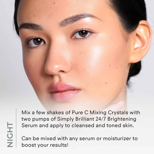 COSMEDIX Pure C Mixing Crystals, Vitamin C Powder for Face - Brightening Facial Skin Care Products for Fine Lines & Uneven Skin Tone - Ultra Fine Mixing Face Powder for Moisturizers & Serums