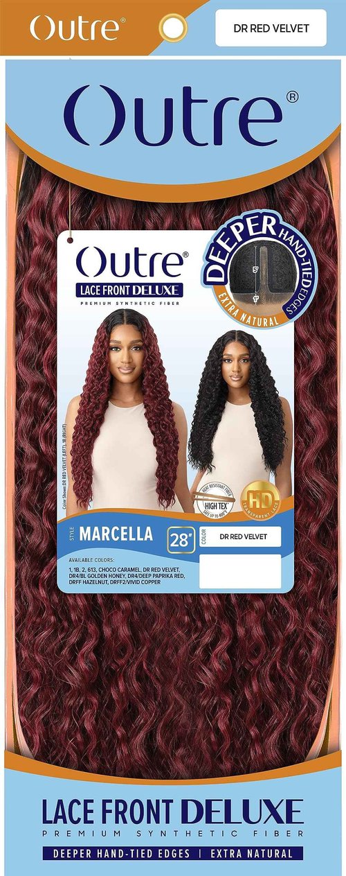 Outre Lace Front Deluxe Wig - Marcella (DR4/BL GOLDEN HONEY)