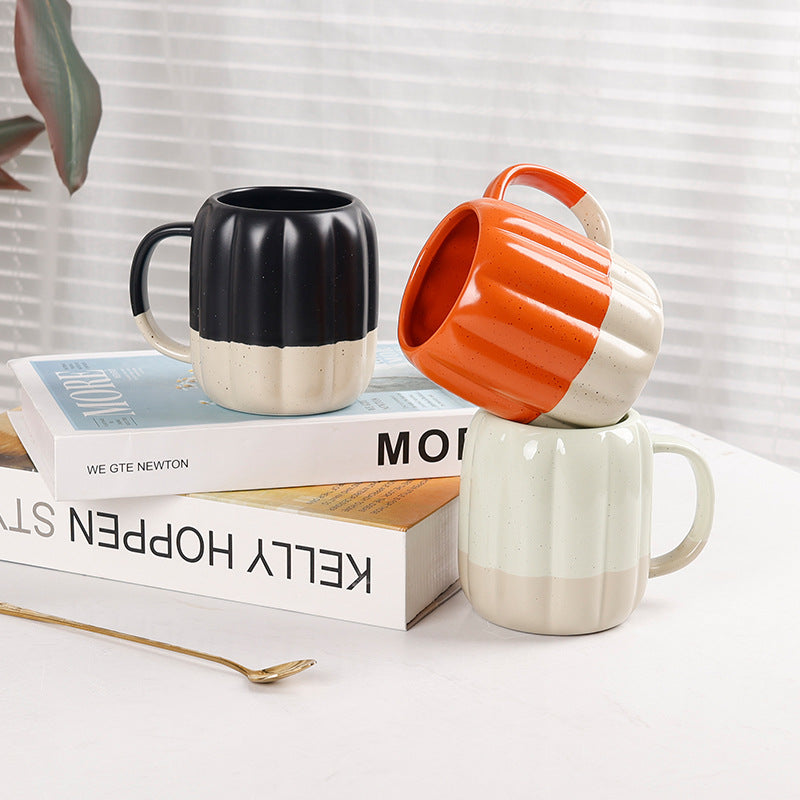 Ceramic Pumpkin Mug 425ML - Halloween Fall Coffee Cup - Microwave Safe