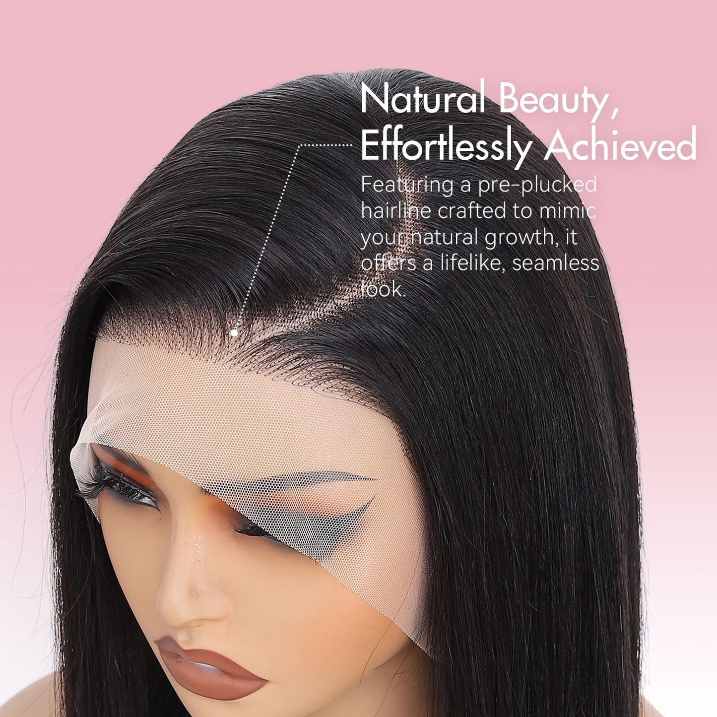 13x4 HD Lace Front Wigs Human Hair Straight Wigs for Black Women - 220% Density, Pre-Plucked Natural Hairline & Glueless Design for Effortless Style, 22 Inch