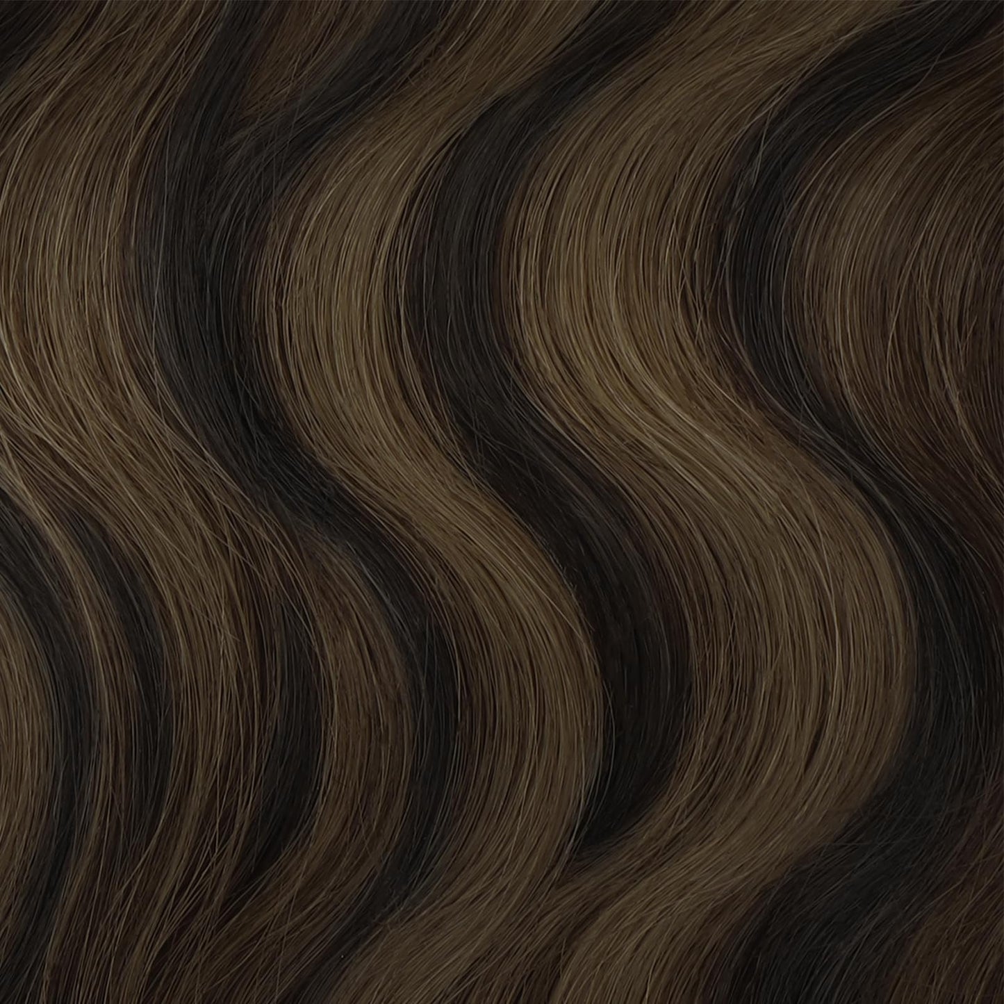 HOTBANANA Seamless Clip in Hair Extensions, 18 Inch 110g 7pcs Ombre Natural Black Mixed Chestnut Brown Invisible PU Skin Weft Straight Remy Human Hair Extensions