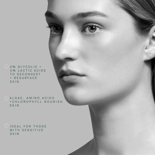 ARCONA Gentle Solution - 4% Glycolic, 3% Lactic Acids, Algae, Witch Hazel + Honeysuckle Gentley Exfoliate + Hydrate Skin 1.17oz. Made In The USA