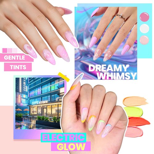 Beetles Gel Nail Polish Set - Chroma Dreams 100 Colors Polish Kit, Pink Blue Orange Purple Fall Winter Gel Nail Colors, with 5Pcs Base Top Coat Soak off UV Gel