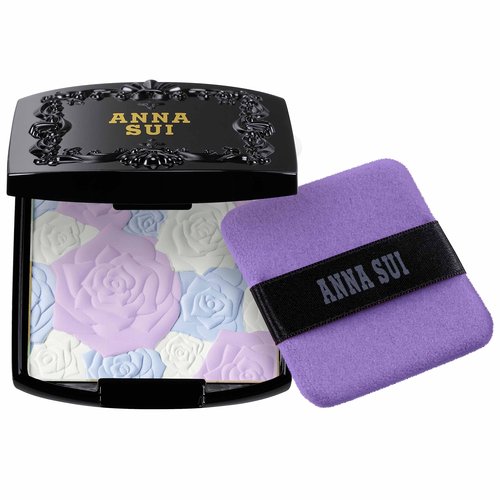ANNA SUI Rose Pressed Powder - Creates Silky Smooth Finish with Rich Radiance - Ultimate Coverage - Long-Lasting - 200 Purple - 0.49 oz.