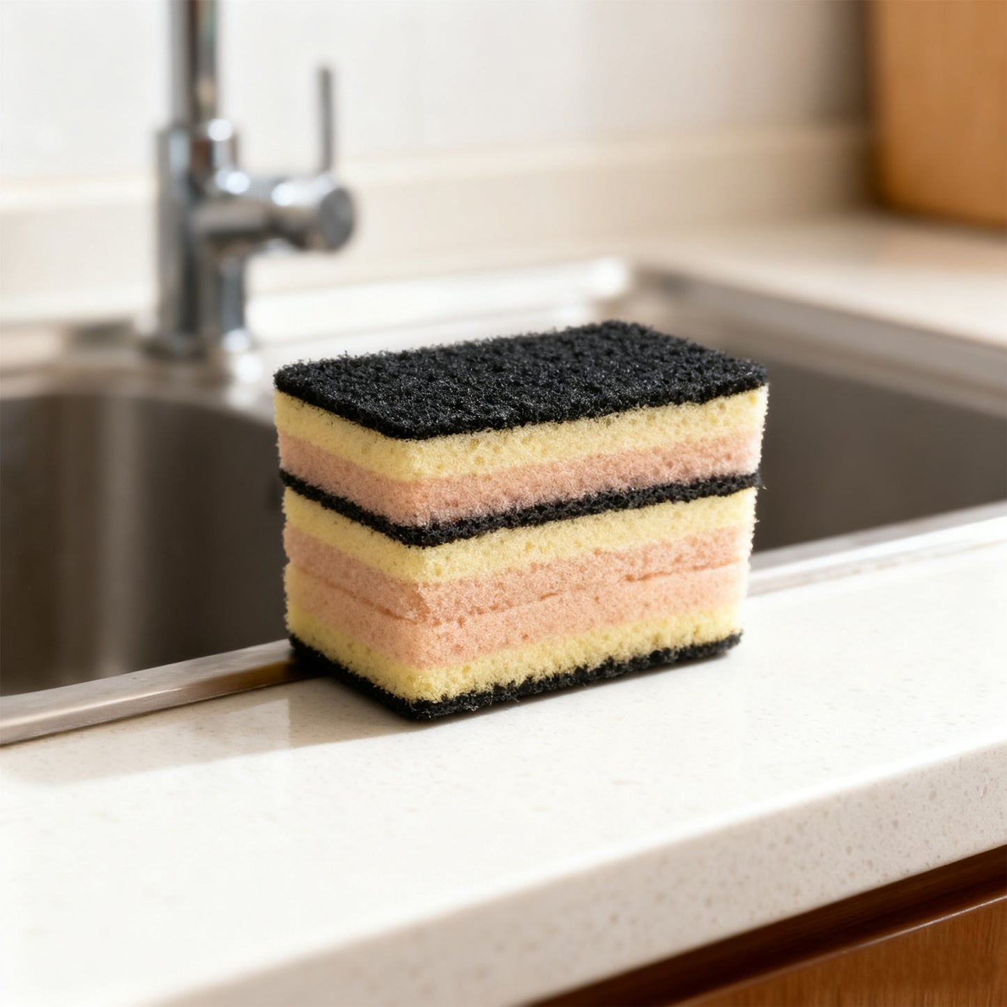 Large Scrub Sponge Set - 3 Pieces for Kitchen Cleaning