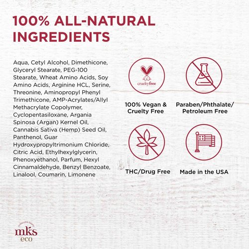 MKS eco Kahm Smoothing Treatment, Original Scent - 8 fl oz - Hair Smoothing Treatment - Vegetable Keratin Protein, Moroccan Argan Oil, Hemp Seed Oil - Vegan & Cruelty Free