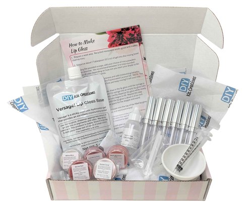 DIY Kit Creations Lip Gloss Making Kit (Standard Kit, 6 Tubes) Made in the USA
