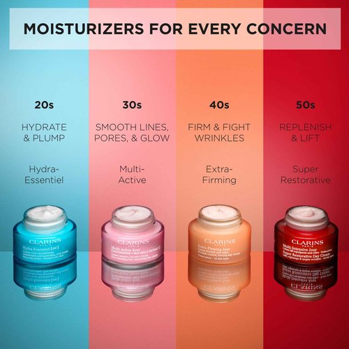 Clarins Multi-Active Day Moisturizer with Niacinamide | Smooth Fine Lines | Visibly Tighten Pores | Even Tone and Texture | Boost Glow | Strengthen Moisture Barrier | Dry Skin Type | 1.7 Ounces