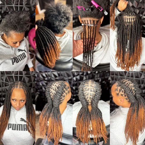 Orientfashion Textured Loc Extensions Human Hair,8-16inch 0.4cm 0.6cm And 0.8cm Human Hair Curly Ends Handmade Permanent Locs Extensions Can Be Dyed Bleached Curled and Twisted With Free Gifts (8inch