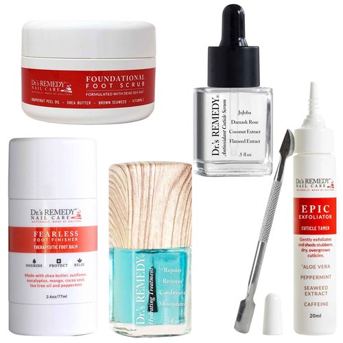 Dr’s Remedy 5 Pack Nail Polish Treatment Kit, Non Toxic and Organic All Natural Enriched Nail Strengthener Set