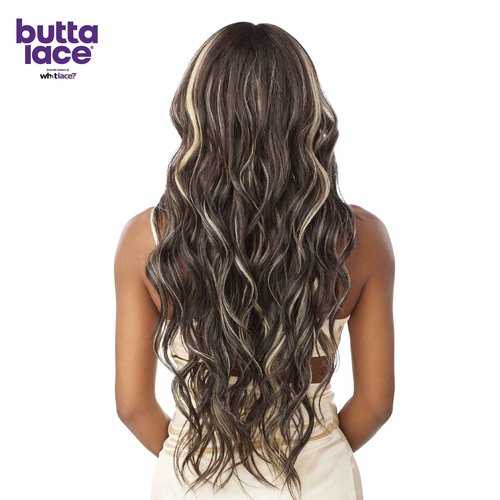 Sensationnel Butta Lace Wigs - Unit 34 Extra Wide 5 Inch Deep Parting Synthetic Preplucked Hairline Glueless Lacefront (BALAYAGECARAMEL)