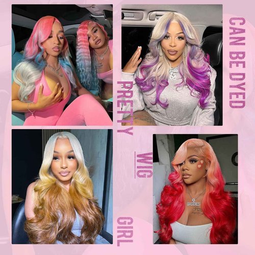Shciyair 613 13x6 Lace Front Wig Human Hair 28 Inch 200 Density Blonde Wig Human Hair 613 HD Lace Frontal Wig 13x6 Blonde Body Wave Lace Front Wigs Human Hair Pre Plucked Glueless Wigs for Women