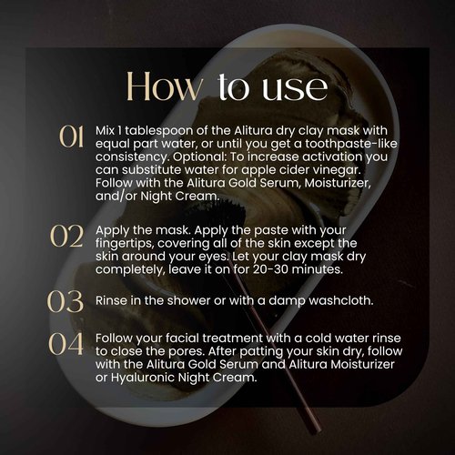 Alitura Clay Face Mask – Exfoliating, Hydrating & Anti-Aging Facial Mask with Vitamin C & Pearl Powder – Pore Cleansing Face Mask for Acne, Blackheads & Glowing Skin – 7.1 oz