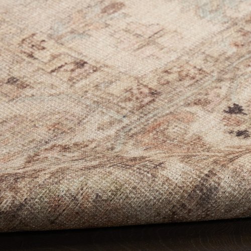 Nourison Home Vintage Washables Beige 4' x 6' Area Rug - Easy Clean, Non Shedding, Bed Room, Living Room, Dining Room, Kitchen (4' x 6')