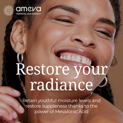 AMEVA Mevalonic Acid Skin Activating Moisturizer: 100% Plant-Based, Vegan, Anti-Aging Formula, For Sensitive Skin, Boosts Collagen, Hyaluronic Acid and Retinol, Reduces Redness, Jojoba Oil, Ceramides