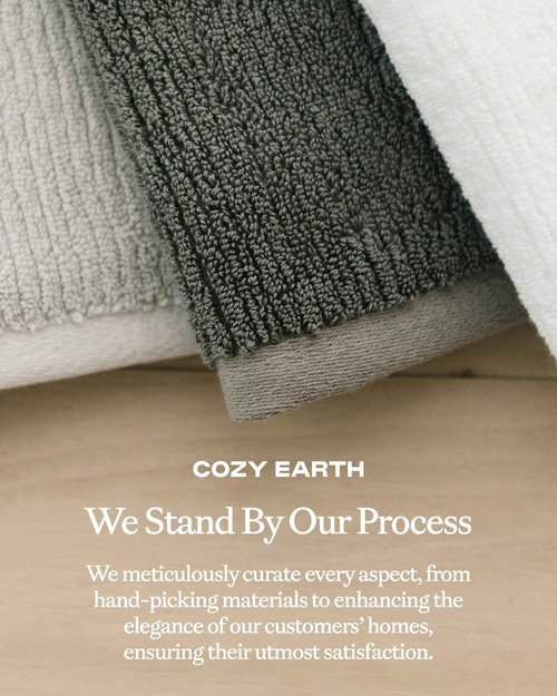 Cozy Earth Ribbed Washcloth Set - 60% Cotton 40% Viscose from Bamboo Bathroom Washcloths - Soft & Absorbent Textured Ribbed Pattern - 4 Pack Charcoal
