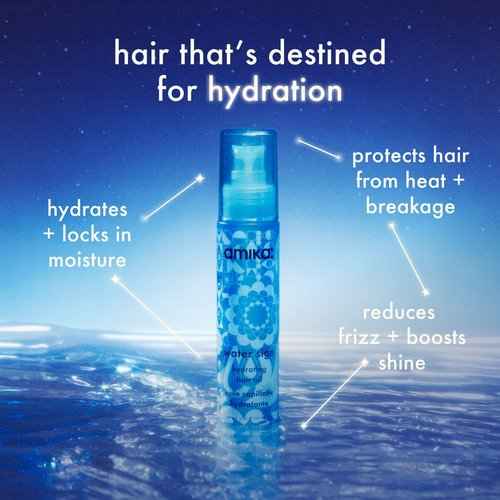 Amika water sign hydrating hair oil with hyaluronic acid bundle with 275ml intense moisture conditioner