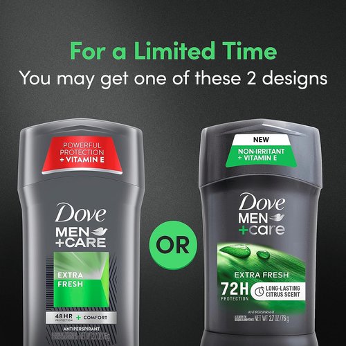Dove Men + Care 48 Hour Antiperspirant Stick, Non-Irritant, Extra Fresh, 2.7 Ounces, Pack of 11