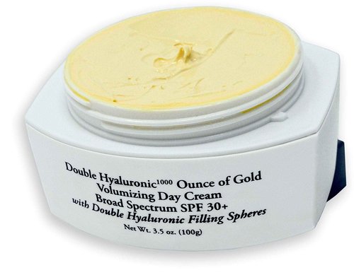 Signature Club A 3.5 oz. Double Hyaluronic 1000 'Ounce of Gold' Volumizing Day Cream Broad Spectrum SPF 30+ with Double Hyaluronic Filling Spheres