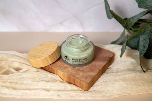 Hearth and Homestead: Handmade Wild Bloom Bio-Active Tallow Face Balm/Cream with Blue Tansy - Hydrate, Nourish, and Protect Skin - .7 oz